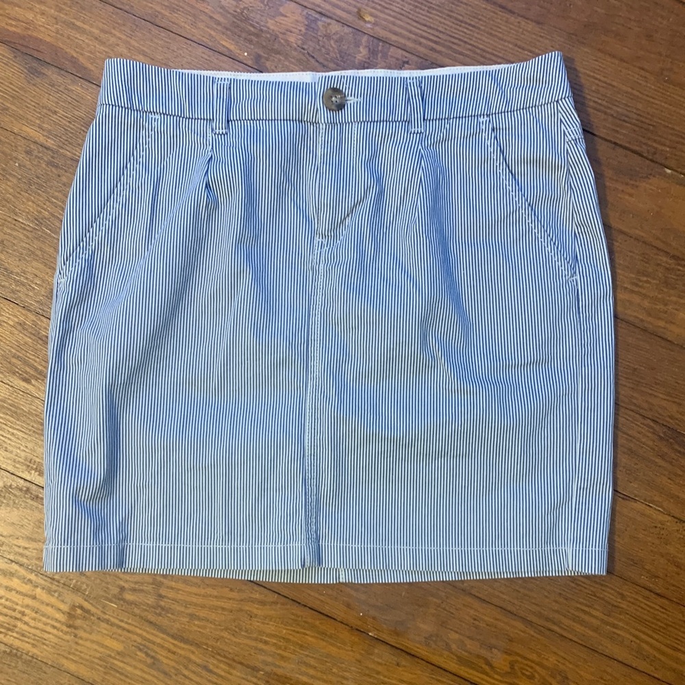 H&M Blue Pinstripe Mini Skirt